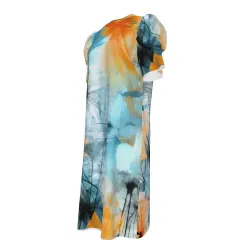 Women's Short Puff Sleeve T-Shirt Dress thumbnail 4