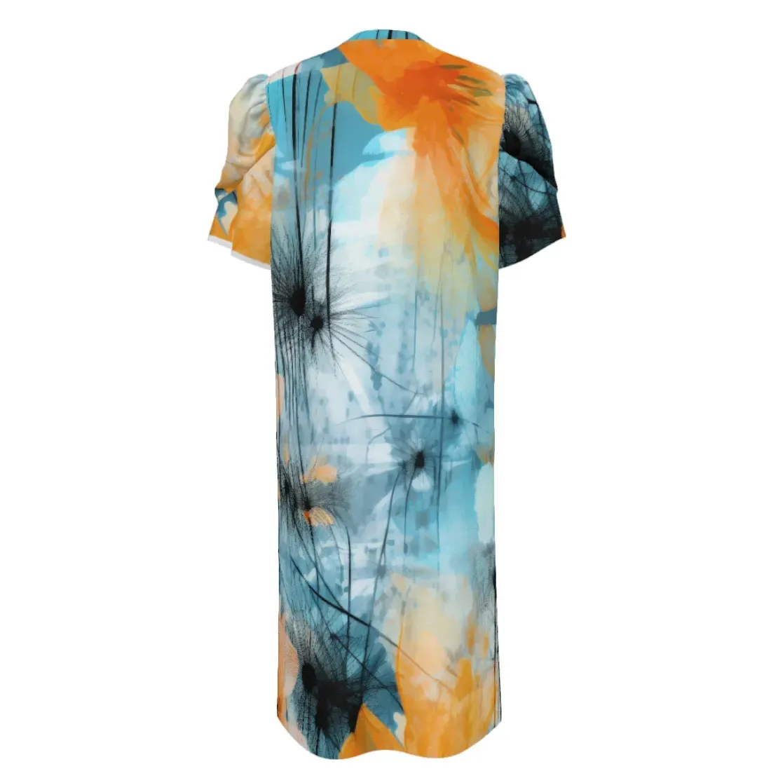 Women's Short Puff Sleeve T-Shirt Dress — photo 5