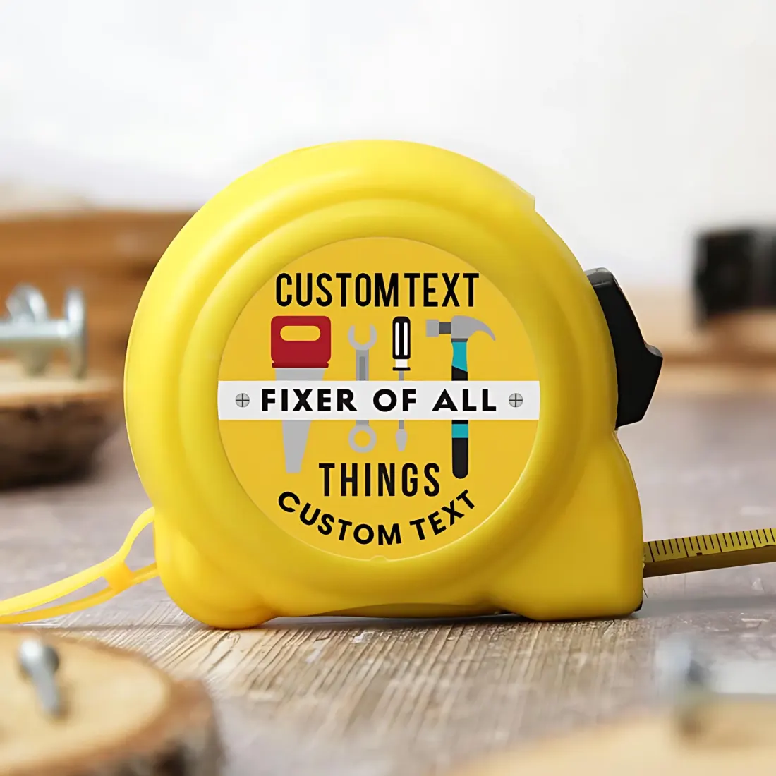 Personalised Tape Measure, Custom Name DIY Tool Gift, Funny Present for Grandad Dad — photo 2