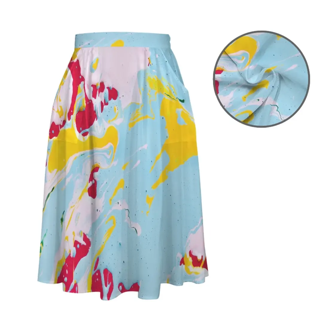 Elastic Waist Pocket Midi Skirt — photo 4