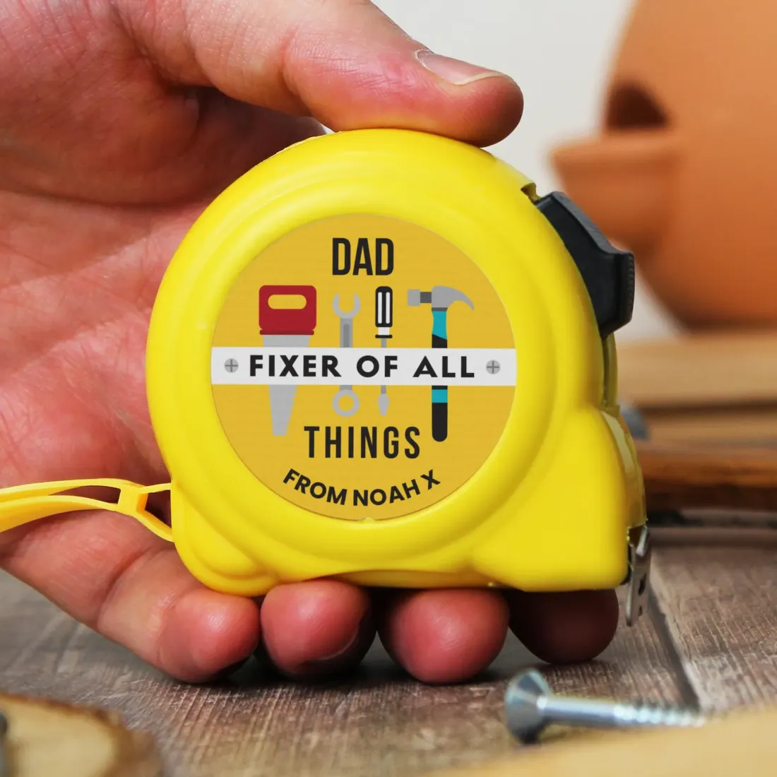 Personalised Tape Measure, Custom Name DIY Tool Gift, Funny Present for Grandad Dad — photo 3