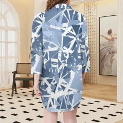 3/4 Sleeve Button Up Dress thumbnail 3
