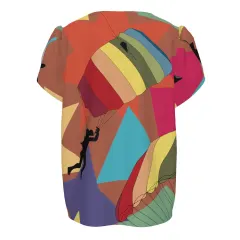Women's Asymmetrical Neckline Short Sleeve Shirt thumbnail 6