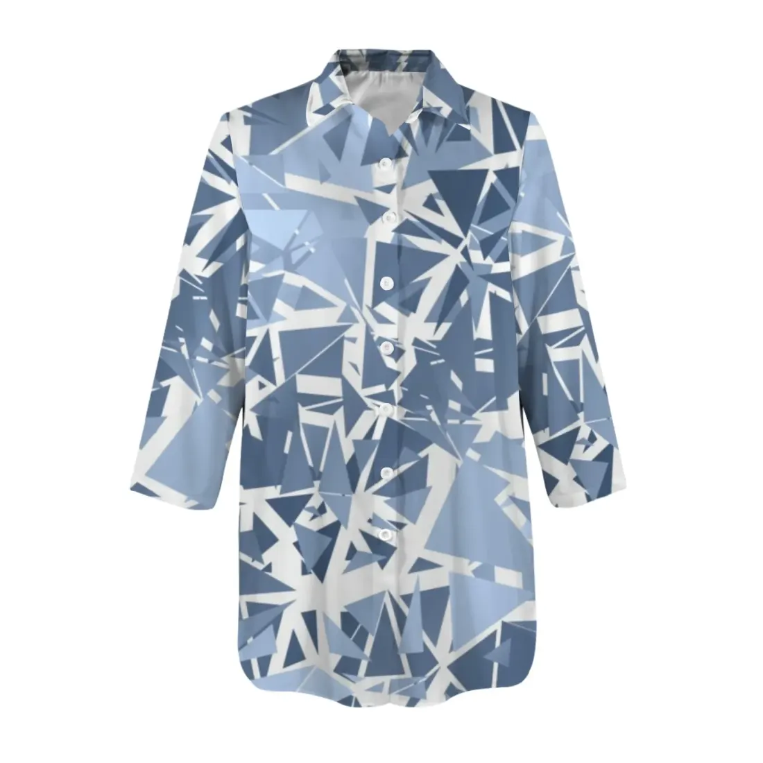 3/4 Sleeve Button Up Dress — photo 4
