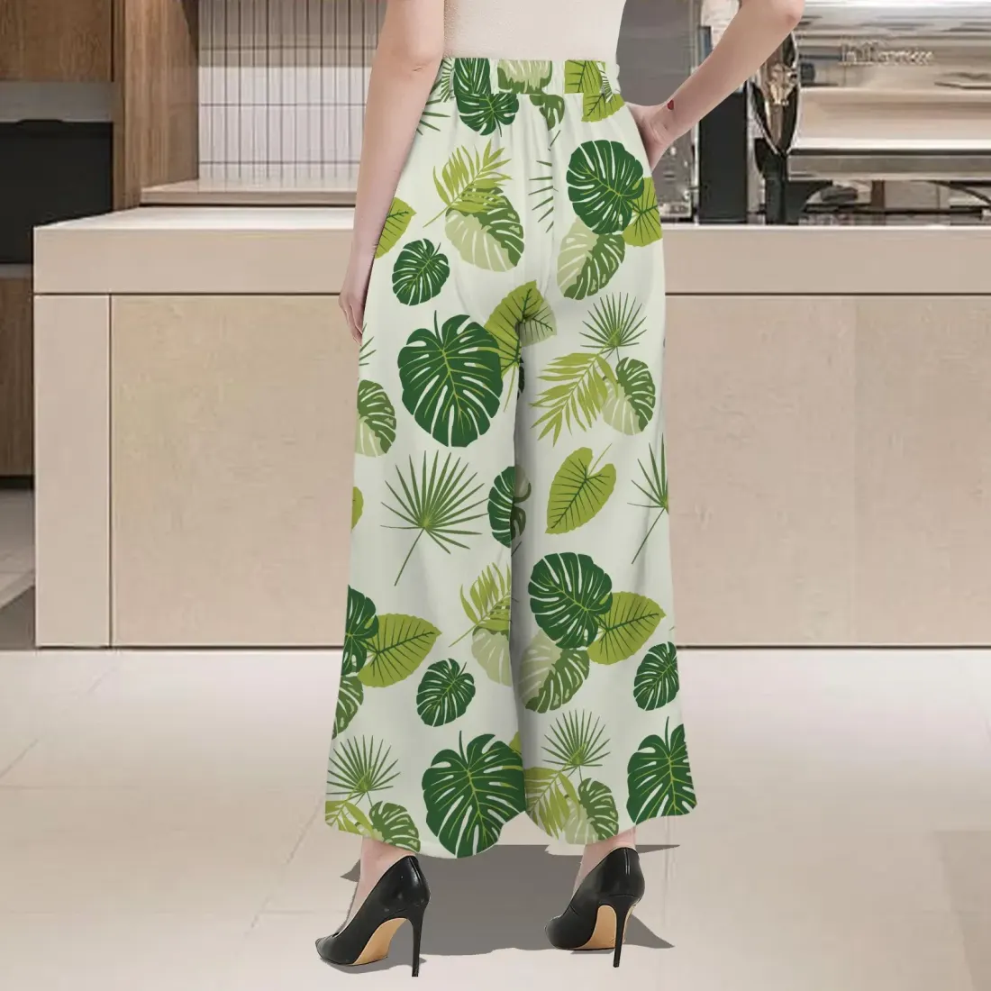 Women's High Waist Wide Leg Pleated Pants — photo 3