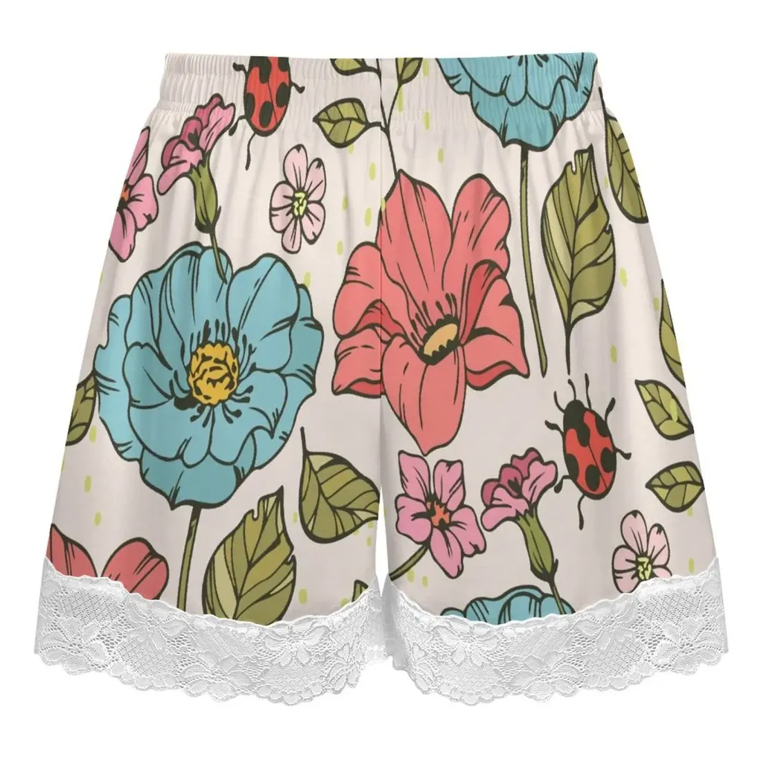 Women's Lace Trim Pajama Shorts — photo 3
