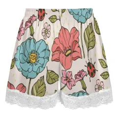 Women's Lace Trim Pajama Shorts thumbnail 3