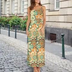 One-Shoulder Wide-Leg Jumpsuit with Pockets thumbnail 1