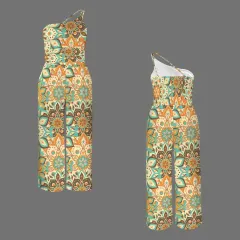 One-Shoulder Wide-Leg Jumpsuit with Pockets thumbnail 4