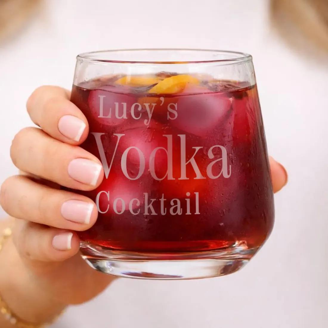 Personalised Rum and Coke Tumbler, Custom Engraved Whiskey Glass, Cocktail Lover Barware — photo 3