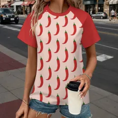 Women's All Over Print Raglan T-shirt thumbnail 1