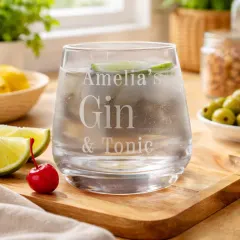 Personalised Rum and Coke Tumbler, Custom Engraved Whiskey Glass, Cocktail Lover Barware thumbnail 4
