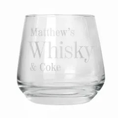Personalised Rum and Coke Tumbler, Custom Engraved Whiskey Glass, Cocktail Lover Barware thumbnail 5