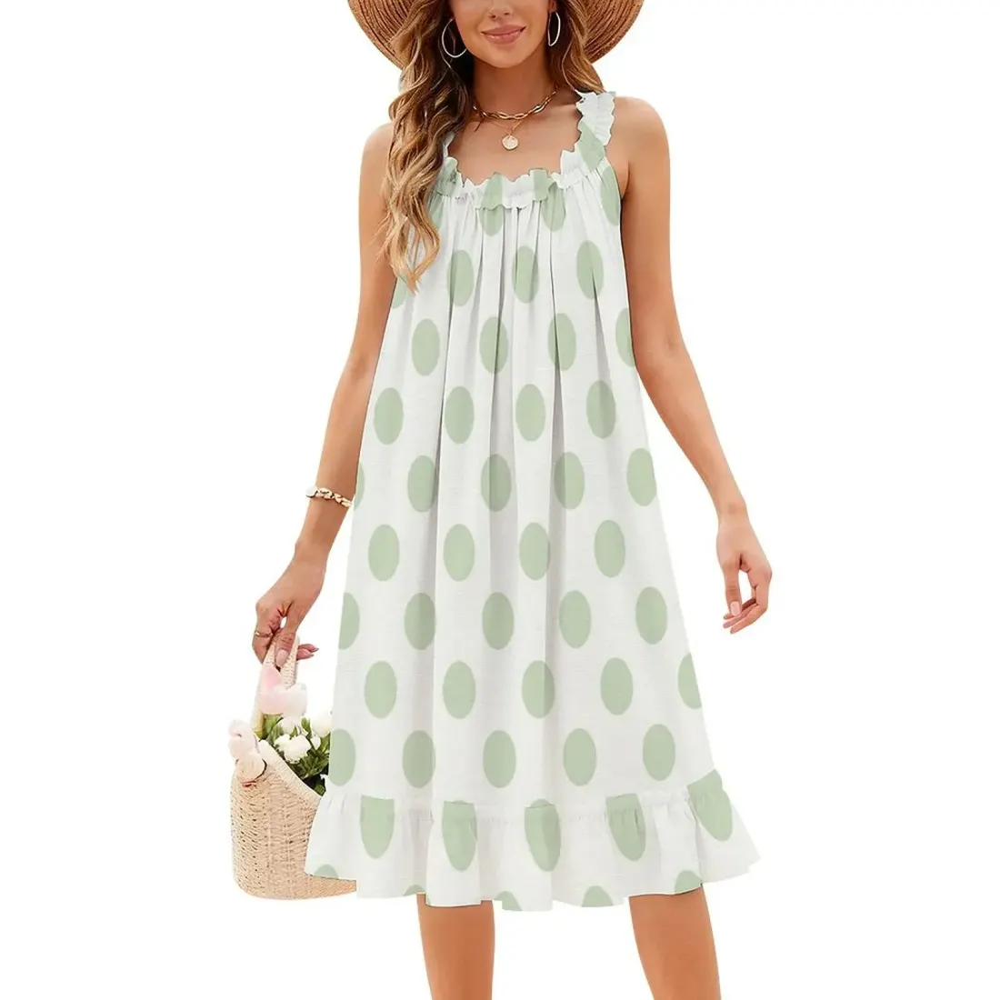 Women's Ruffled Strap Dress