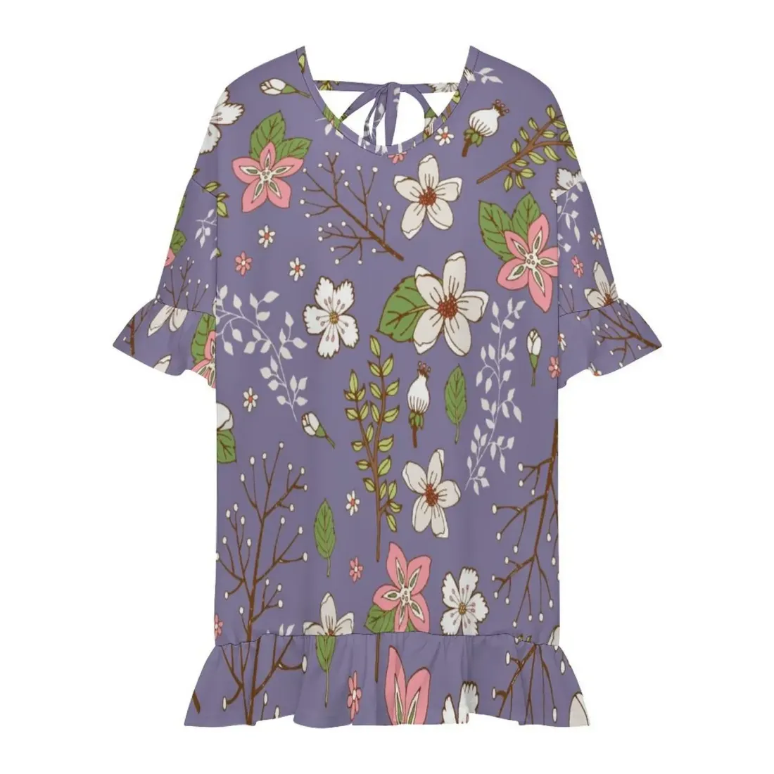 Women's Ruffled Chiffon Beach Cover-Up Dress — photo 4