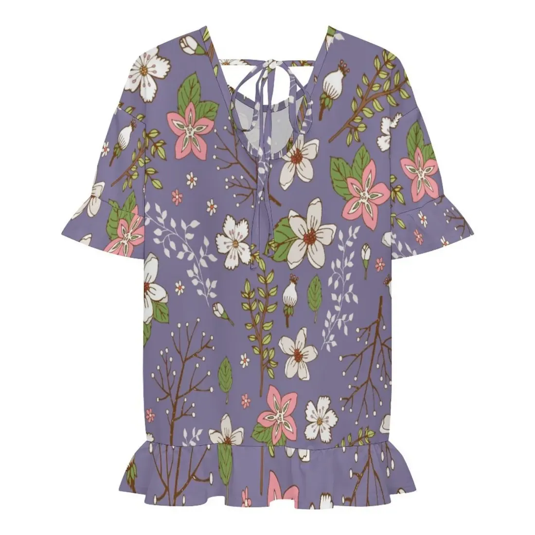 Women's Ruffled Chiffon Beach Cover-Up Dress — photo 5
