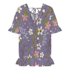 Women's Ruffled Chiffon Beach Cover-Up Dress thumbnail 5
