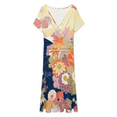 Custom V-Neck Midi Dress thumbnail 2