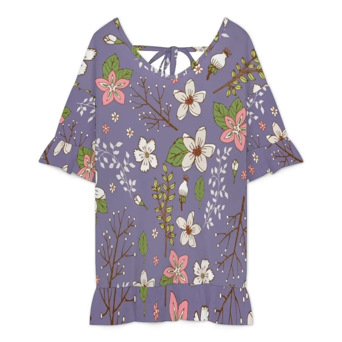 Women's Ruffled Chiffon Beach Cover-Up Dress — photo 6