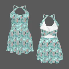 Women's Backless Halter Tennis Dress thumbnail 4