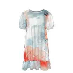 Women's Puff Sleeve Ruffle Dress thumbnail 1