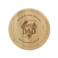 Personalised Round Wooden Chopping Board, Engraved Custom Message Kitchen Gift thumbnail 5