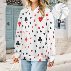 Custom Women's Quarter Zip Pullover Sweatshirt thumbnail 2