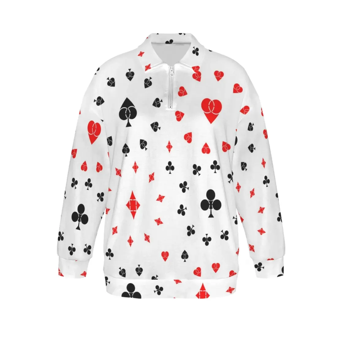 Custom Women's Quarter Zip Pullover Sweatshirt — photo 4
