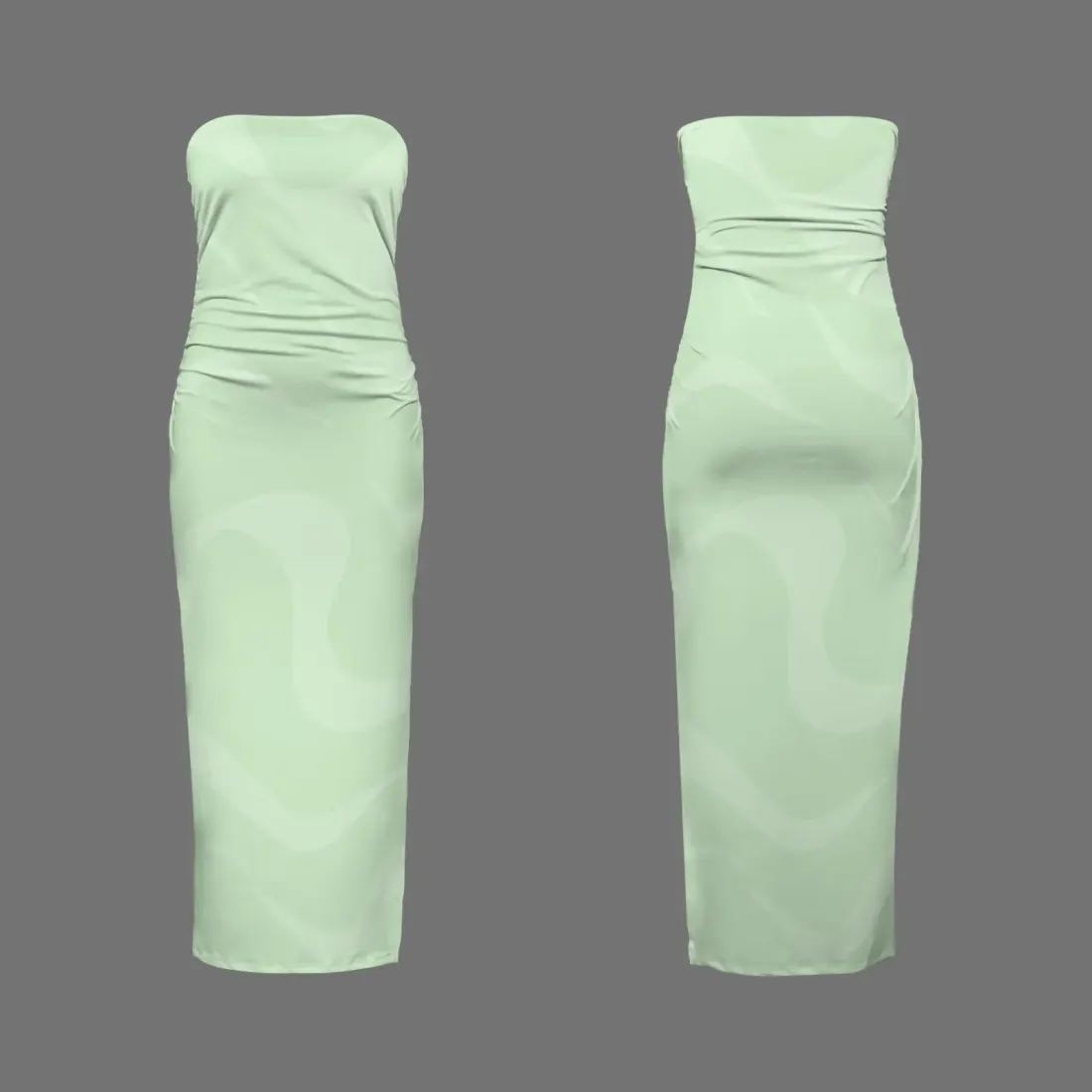 Women's Strapless Slit Maxi Dress — photo 4