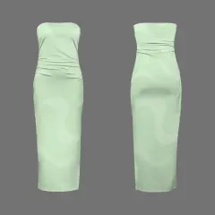 Women's Strapless Slit Maxi Dress thumbnail 4
