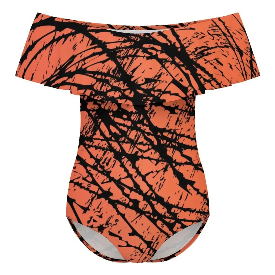 Women's Off-Shoulder Ruffle One-Piece Swimsuit — photo 5