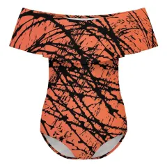 Women's Off-Shoulder Ruffle One-Piece Swimsuit thumbnail 5