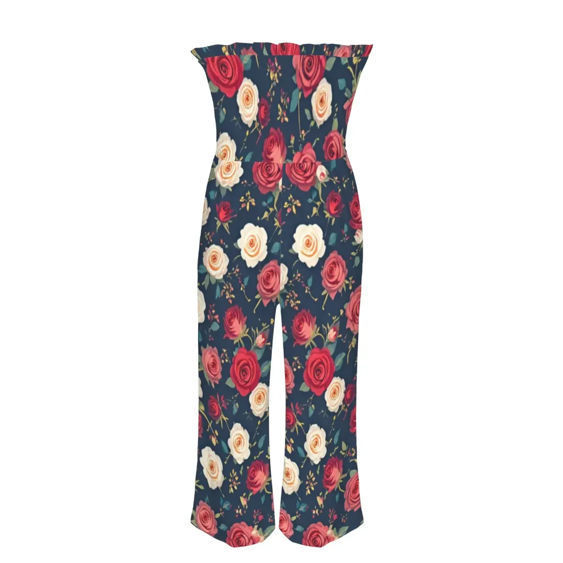 Women's Strapless Smocked Wide-Leg Jumpsuit — photo 4