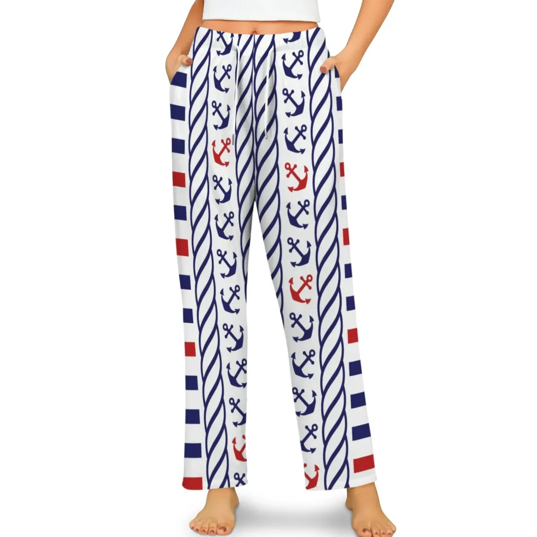 Women's Drawstring Pajama Trousers (Model L80) — photo 2