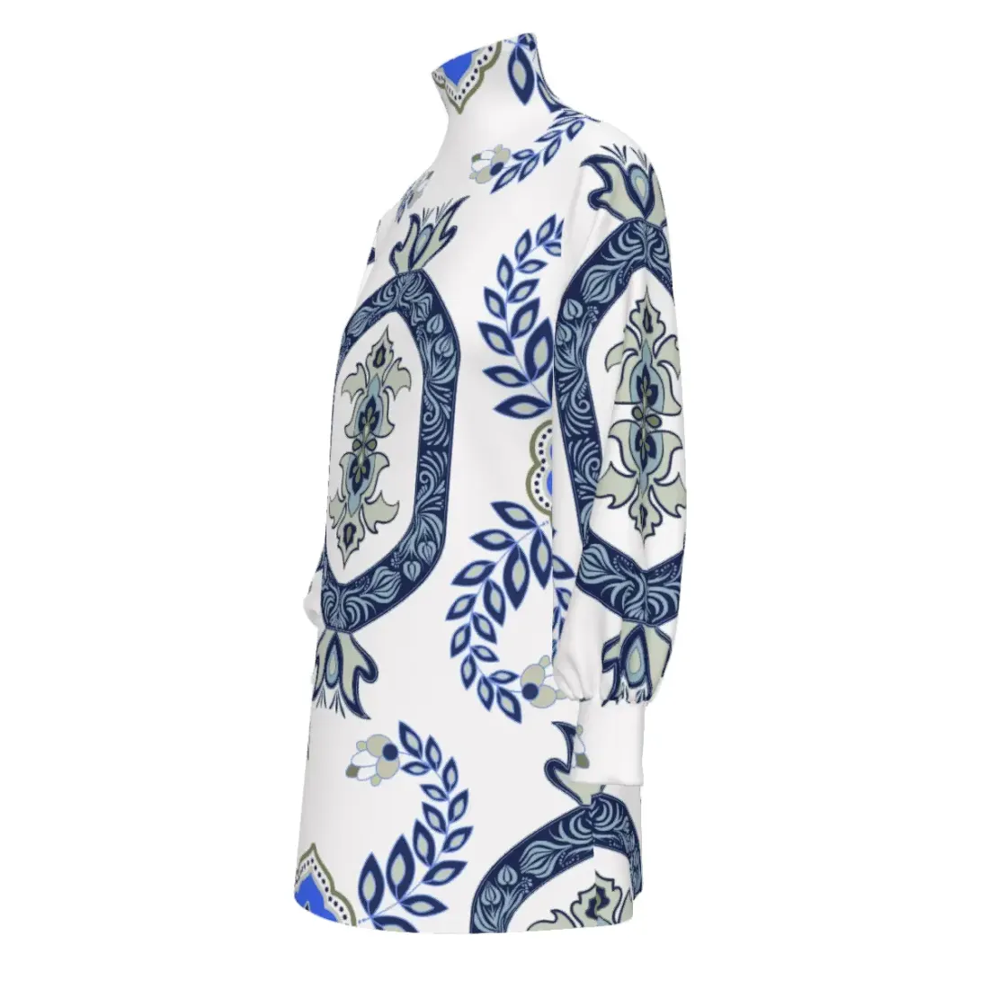 Turtleneck Lantern Sleeve Dress — photo 3