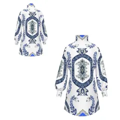 Turtleneck Lantern Sleeve Dress thumbnail 5
