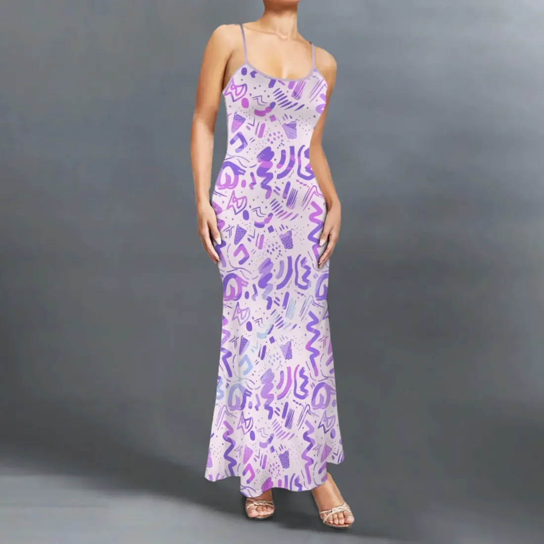 Spaghetti Strap Bodycon Maxi Dress