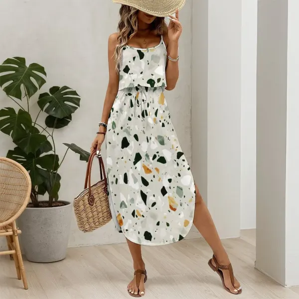 Women's Casual Spaghetti Strap Midi Dress
