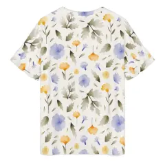 Women's All Over Print Ruffle Sleeve T-Shirts thumbnail 2
