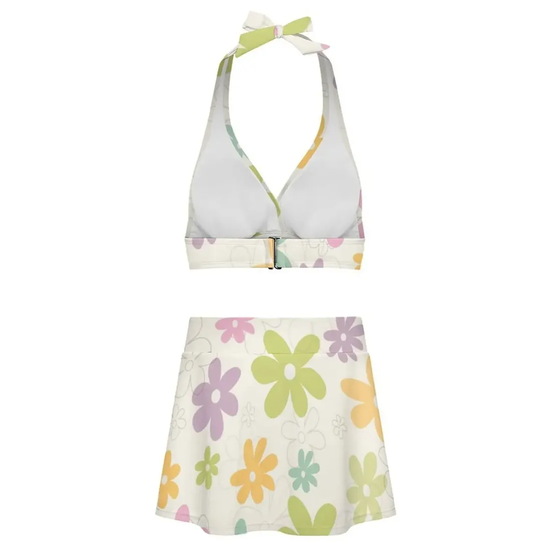 Strappy Two-Piece Slit Skirt Swimsuit Set — photo 6