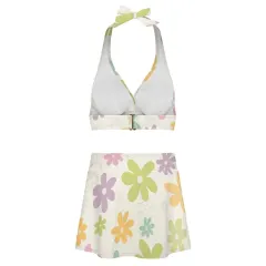 Strappy Two-Piece Slit Skirt Swimsuit Set thumbnail 6