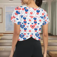 Back Slit Active Crop Tops thumbnail 1