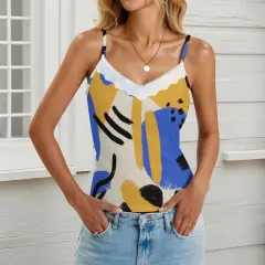 Women's V-Neck Lace Trim Camisole thumbnail 1