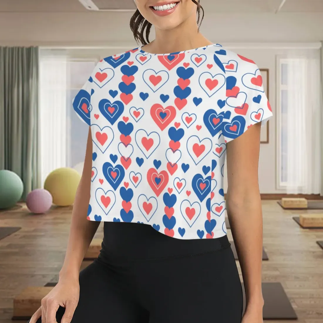 Back Slit Active Crop Tops — photo 4