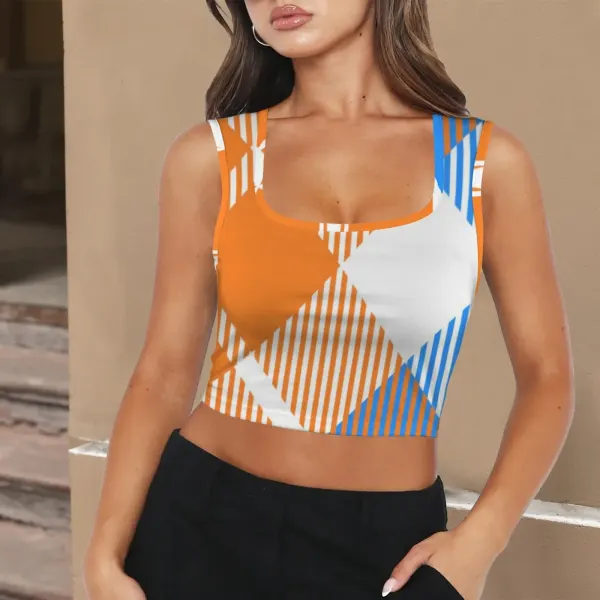 Square Neck Crop Tank Tops