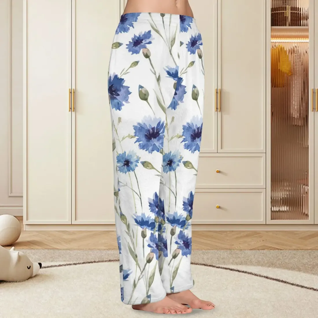 Custom Women's Flannel Pajama Trousers (Model L76)