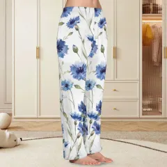 Custom Women's Flannel Pajama Trousers (Model L76) thumbnail 1