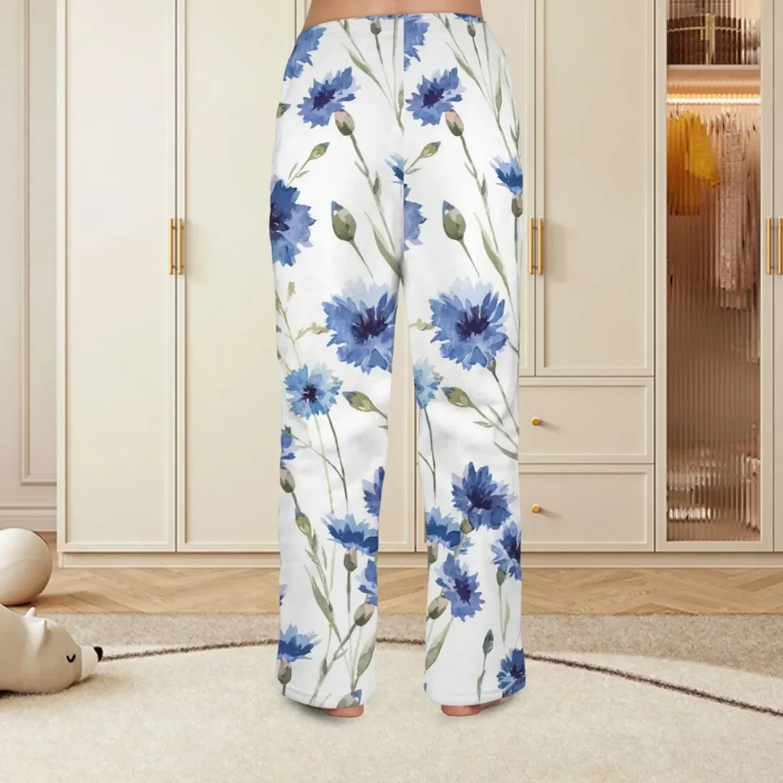 Custom Women's Flannel Pajama Trousers (Model L76) — photo 2
