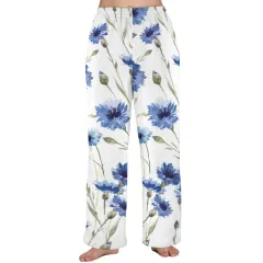 Custom Women's Flannel Pajama Trousers (Model L76) thumbnail 3