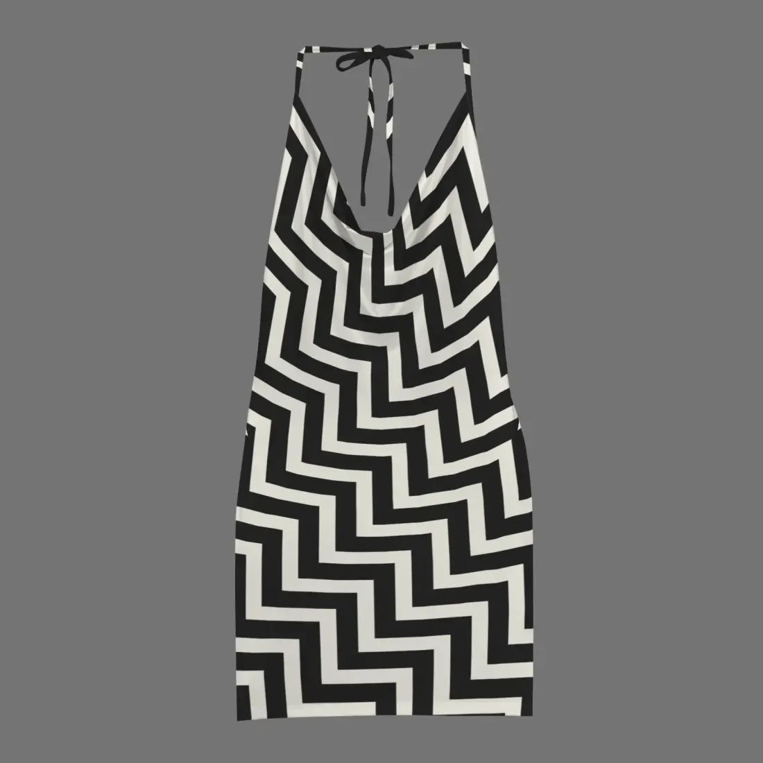 Backless String Halterneck Drop Neck Bodycon Dress — photo 4